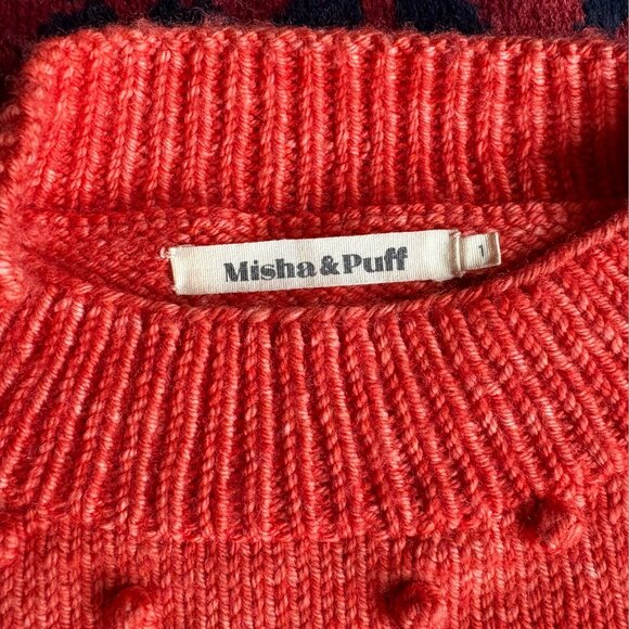 Misha & Puff Adult Popcorn Sweater Red Flame Wool (Size 1) - Picture 9 of 9